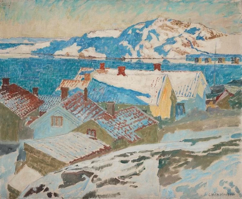 Paesaggio invernale, vista da Kvarnberget, Fiskebäckskil